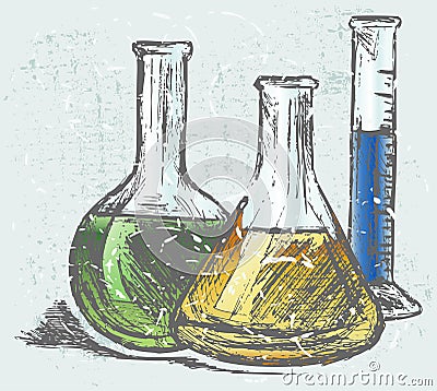 Laboratory glassware Vector Illustration