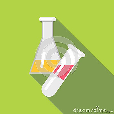 Laboratory icon, flat style Vector Illustration