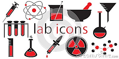 Laboratory icons vector Vector Illustration