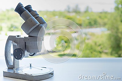 Laboratory Microscope Stock Photo