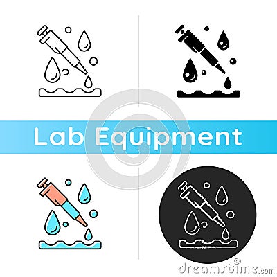 Laboratory pipette icon Vector Illustration