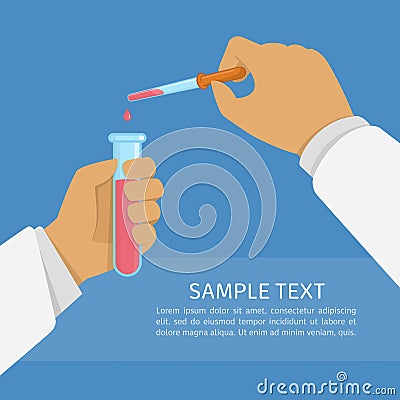 Laboratory research illustration. Vector Illustration