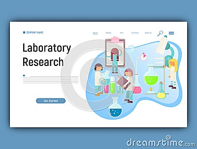 Laboratory Research Vector Illustration