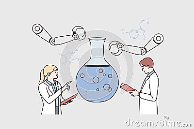 Laboratory research and science concept Vector Illustration