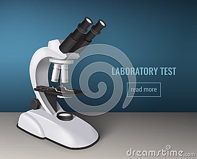 Laboratory Test Realistic Background Vector Illustration