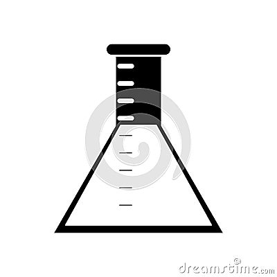 Laboratory test tube chemistry pictogram Vector Illustration