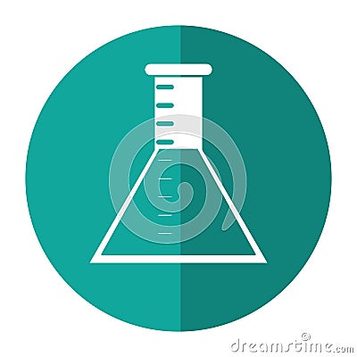 Laboratory test tube chemistry shadow Vector Illustration