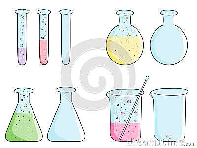 Laboratory test tubes Stock Photo