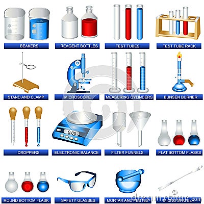 Laboratory tools Vector Illustration