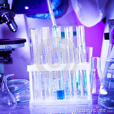 Laboratory tubes Stock Photo