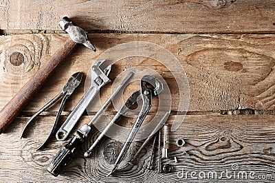 Labour day background concept - hammer Stock Photo