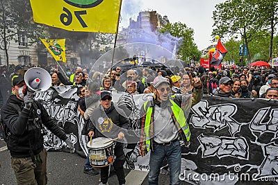 Labour day Paris,France1st of May 2024 Editorial Stock Photo
