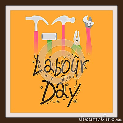 Labour Day. Cartoon Illustration