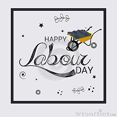 Labour Day. Cartoon Illustration