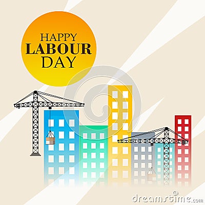 Labour Day. Cartoon Illustration