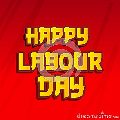 Labour Day. Cartoon Illustration