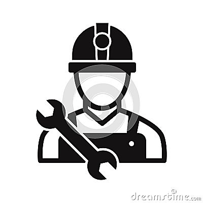 Labour Vector Icon which can easily modify or edit Vector Illustration