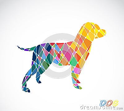 Labrador dog abstract isolated on a white backgrounds. Vector Illustration