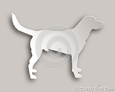 Labrador paper style Vector Illustration