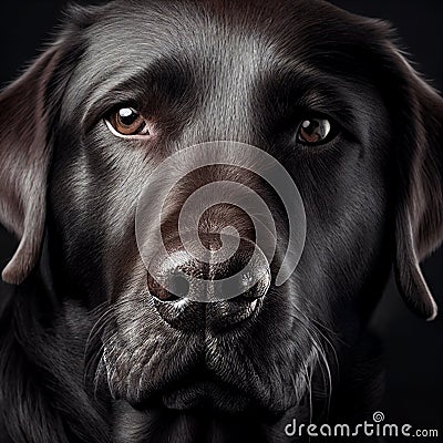 Labrador retriever. Portrait of a labrador retriever dog. ai generated. Dog portrait Stock Photo