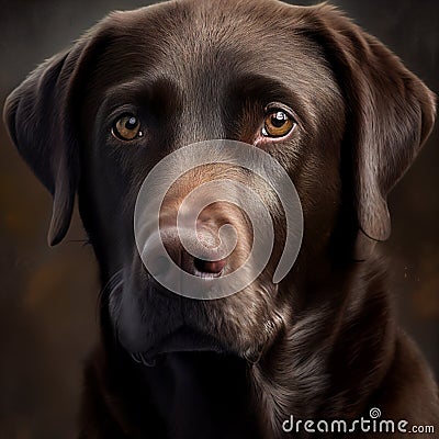 Labrador retriever. Portrait of a labrador retriever dog. ai generated. Dog portrait Stock Photo