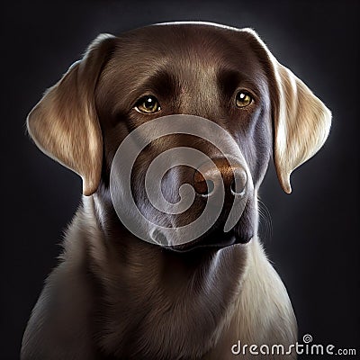 Labrador retriever. Portrait of a labrador retriever dog. ai generated. Dog portrait Stock Photo