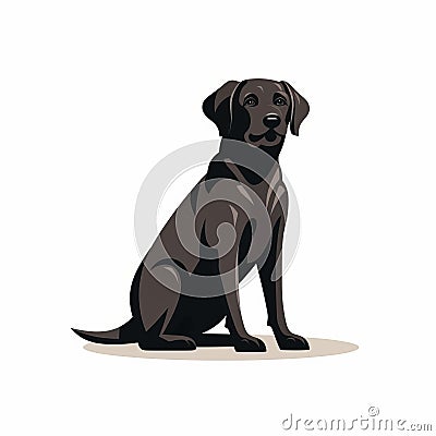 Labrador Search And Rescue Dog Logo - Naturalistic Shadows, Elegant Compositions Stock Photo