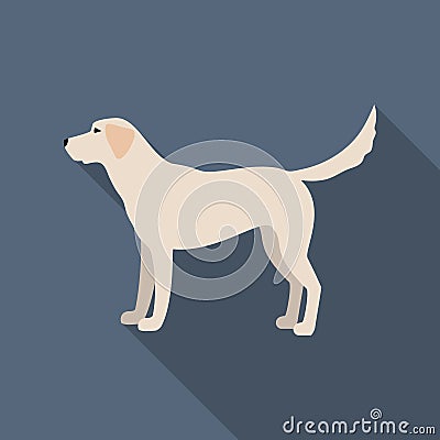 Labrador vector icon in flat style for web Vector Illustration