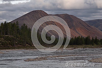 Labynkyr river Stock Photo