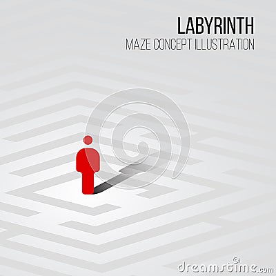 Labyrinth concept illustration Vector Illustration