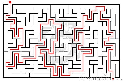 Labyrinth illustration isolated Vector Illustration