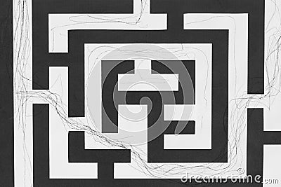 Labyrinth. maze. Concept stalemate, deadlock. Stock Photo