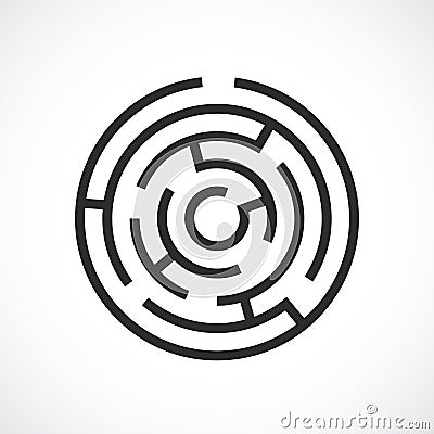 Labyrinth maze vector icon Vector Illustration