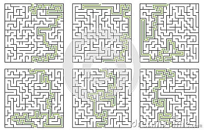 Maze Puzzle For Kids Vector Illustration