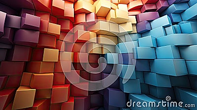 Labyrinth of Rainbow Colors - Abstract Background Stock Photo