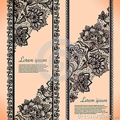 Lace banners Vector Illustration