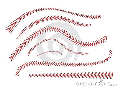 Lace from a baseball on a white background Vector Illustration