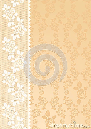 Lace Beige Vector Illustration