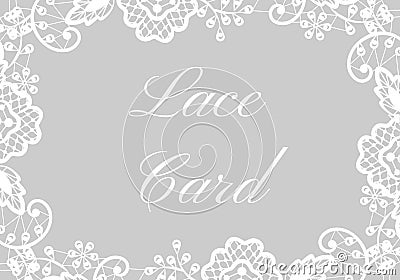 Lace border card Vector Illustration