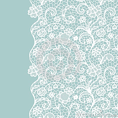 Lace border. Invitation card. Vector Illustration