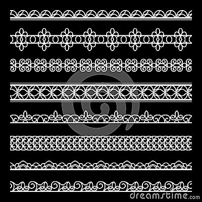 Lace borders set Stock Photo