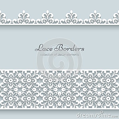 Lace borders Vector Illustration