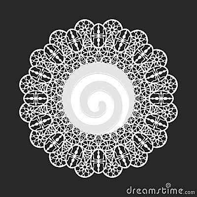 Lace doily Vector Illustration