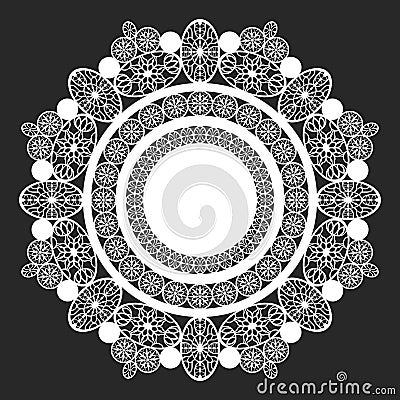 Lace doily Vector Illustration