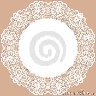 Lace doily Vector Illustration