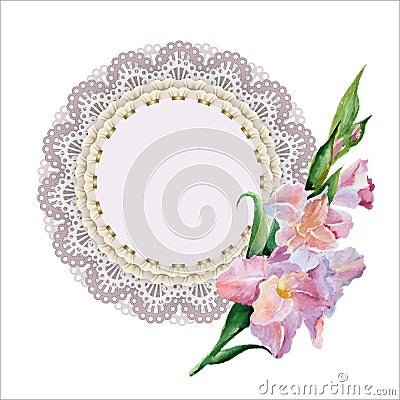 Lace doily Vector Illustration