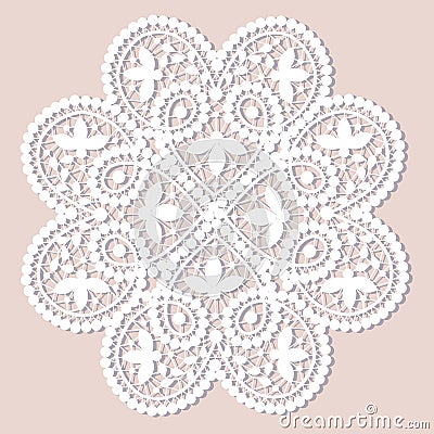 Lace doily Vector Illustration