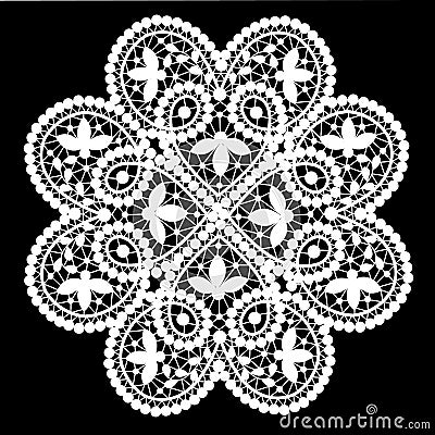 Lace doily Vector Illustration