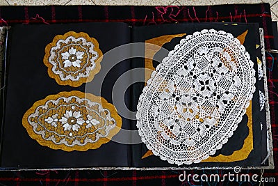 Lace floor mats Stock Photo