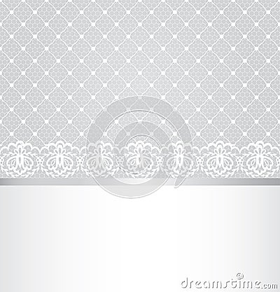 Lace floral border Vector Illustration